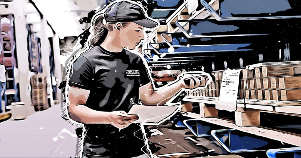 Luca, Ausbildung Fachkraft für Lager & Logistik bei REINHOLD KELLER, Cartoon Effekt