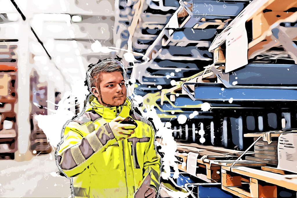 Luca, Logistik, Ausbildung Fachkraft für Lager & Logistik bei REINHOLD KELLER, Cartoon Effekt