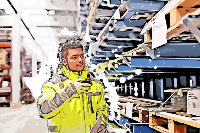 Luca, Logistik, Ausbildung Fachkraft für Lager & Logistik bei REINHOLD KELLER, Cartoon Effekt